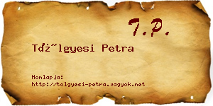 Tölgyesi Petra névjegykártya