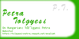 petra tolgyesi business card